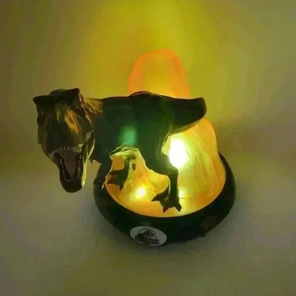 Jurassic World Nightlight KINGDOM T REX Lighted Lava Dinosaur LAMP 8” X 6.5” - Picture 2 of 14